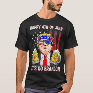 Camiseta Feliz 4 de julho de Go Beer Brandon Trump Beer
