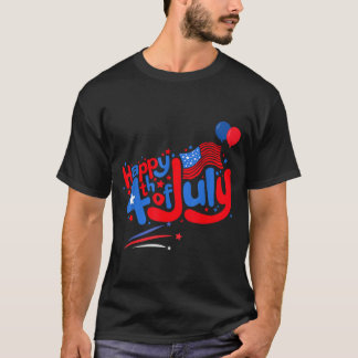 Camiseta Feliz 4 de julho dia da independência EUA 4 de jul