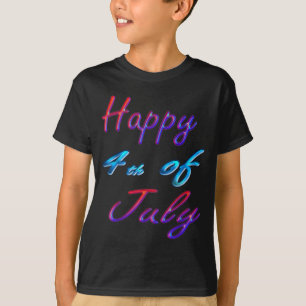 Camiseta Feliz 4 de Julho Dia Festivo da Independência