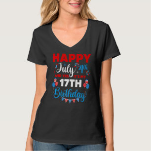 Camiseta Feliz 4 de julho E Sim É a minha 17ª edição de ani