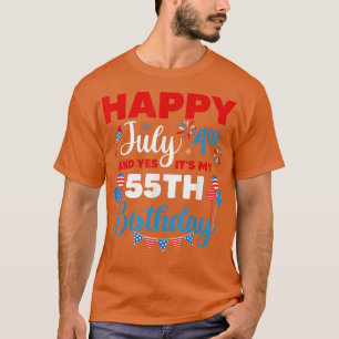 Camiseta Feliz 4 de julho e Sim É a minha 55ª edição de ani