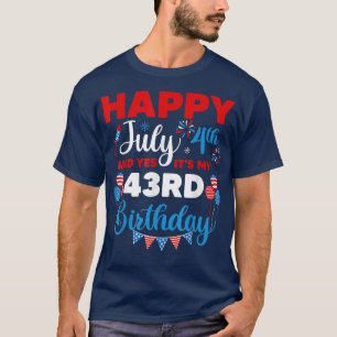 Camiseta Feliz 4 de julho e Sim, é o meu quarto aniversário