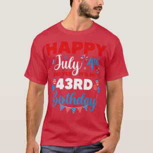 Camiseta Feliz 4 de julho e Sim, é o meu quarto aniversário