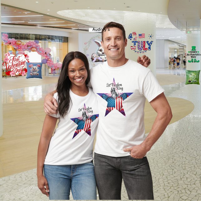 Camiseta Feliz 4 de julho "Let Freedom Ring" T-Shirt (Criador carregado)