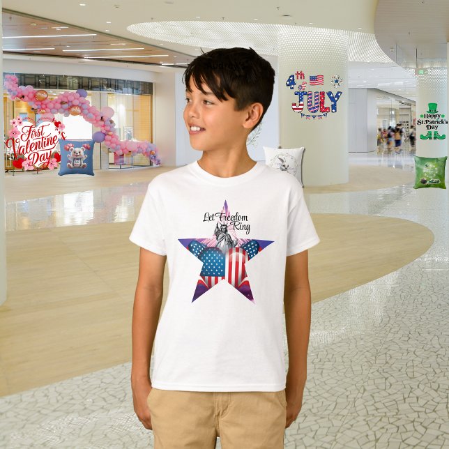 Camiseta Feliz 4 de julho "Let Freedom Ring" T-Shirt (Criador carregado)