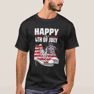 Camiseta Feliz 4 de julho Merica Calçados bandeira american