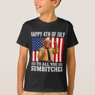 Camiseta Feliz 4 de julho para sumbitches divertido xerife