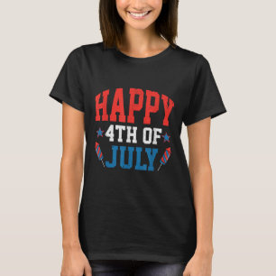 Camiseta Feliz 4 de julho Patriótico Bandeira Americana Ame