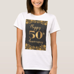 Camiseta Feliz 50º aniversário do casamento do Ouro Jublile