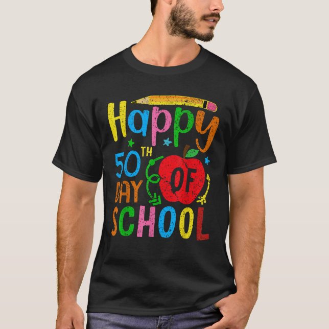 Camiseta Feliz 50º Dia da Escola (Frente)