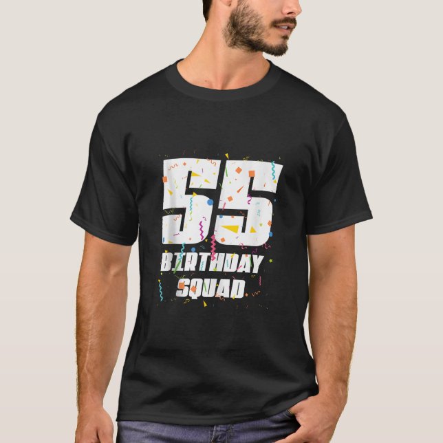 Camiseta Feliz 55.º aniversário Esquadrão Feliz 55 anos (Frente)