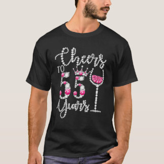 Camiseta Feliz 55 Anos Feliz Rainha D