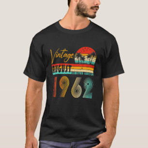 Camiseta Feliz 59º Aniversário Vintage Agosto De 1962 59