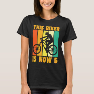 Camiseta Feliz 5 Birthday, 5 anos de bicicleta 5 B