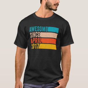 Camiseta Feliz 5 Birthday, 5 anos, incrível desde abril