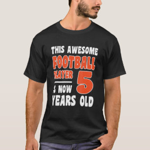 Camiseta Feliz 5 de aniversário de 5 anos Birthda 5 de fute