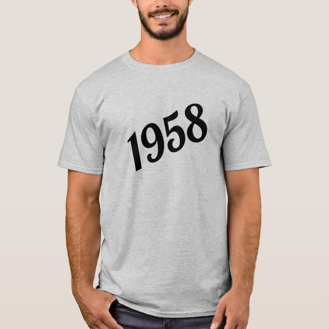 Camiseta Feliz 60º aniversário de 1958 (Frente)