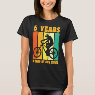 Camiseta Feliz 6 Birthday, 6 anos de bicicleta 6 B