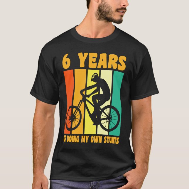 Camiseta Feliz 6 Birthday, 6 anos de bicicleta 6 B (Frente)