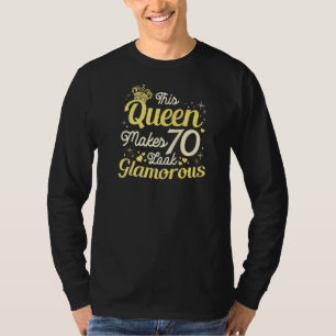 Camiseta Feliz 70 Aniversário De 70 Anos Melhor Ainda Boa A