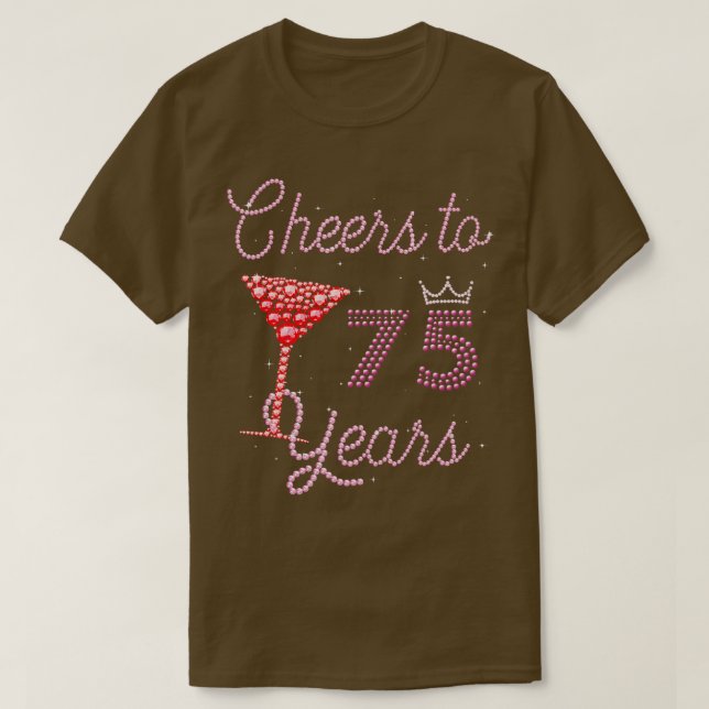 Camiseta Feliz 75 Anos 75 Anos 75 Anos Aniversário 75 Anos (Frente do Design)