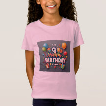 Feliz 9.º Aniversário Celebração de Meninas