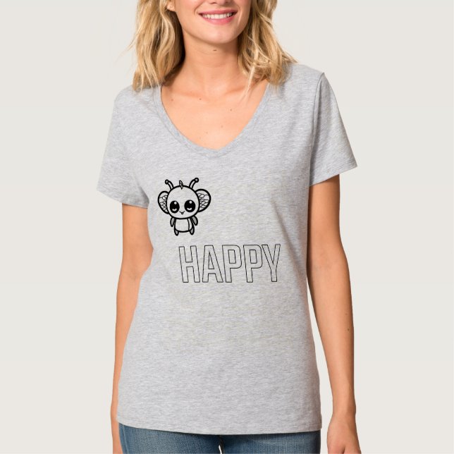 Camiseta Feliz Abelha :) (Frente)
