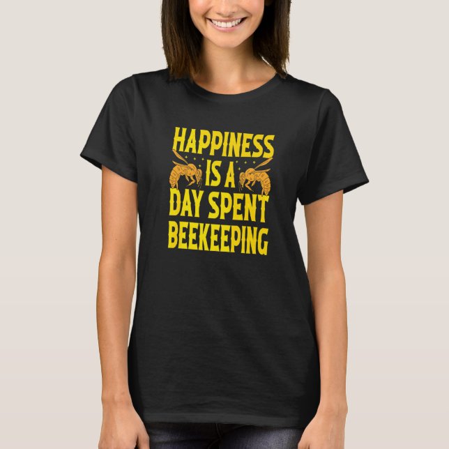 Camiseta Feliz Abelha Que Mantém A Vida Extraindo Mel (Frente)