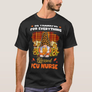 Camiseta Feliz Abençoada Enfermeira Pcu Gnome Cai Graças