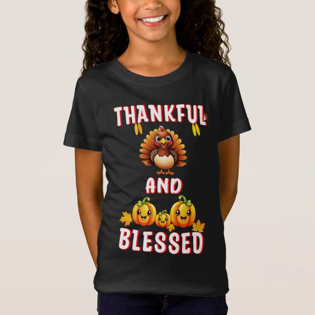 Camiseta Feliz Abençoado 23 Maple de novembro dos EUA Ação  (Frente)