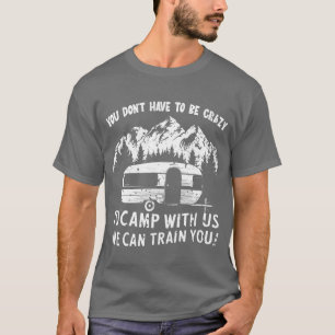 Camiseta Feliz Acampador Amantes de Acampamento Presente Di