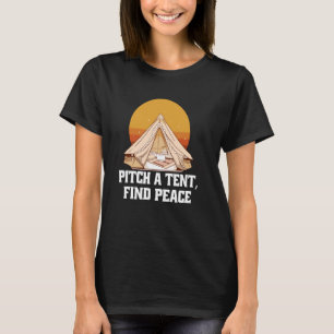 Camiseta Feliz Acampamento de Design de Arte de Camper Arra