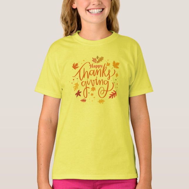 Camiseta Feliz Ação de Graças (Frente)