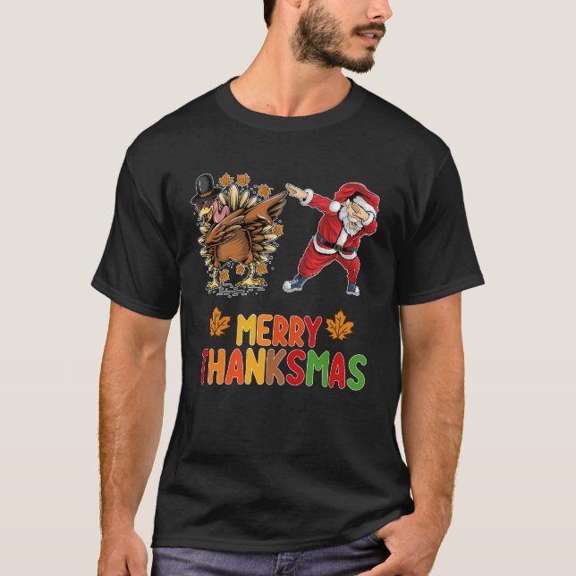 Camiseta Feliz Ação de Graças de Ação de Graças Fora de Nat (Frente)