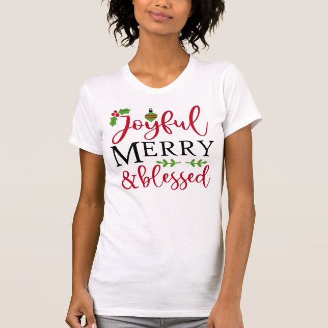 Camiseta Feliz alegre e abençoada (Frente)