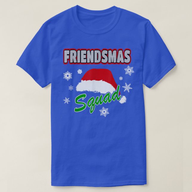 Camiseta Feliz Amigos da Esquadra Amigos do Xmas FestaSanta (Frente do Design)
