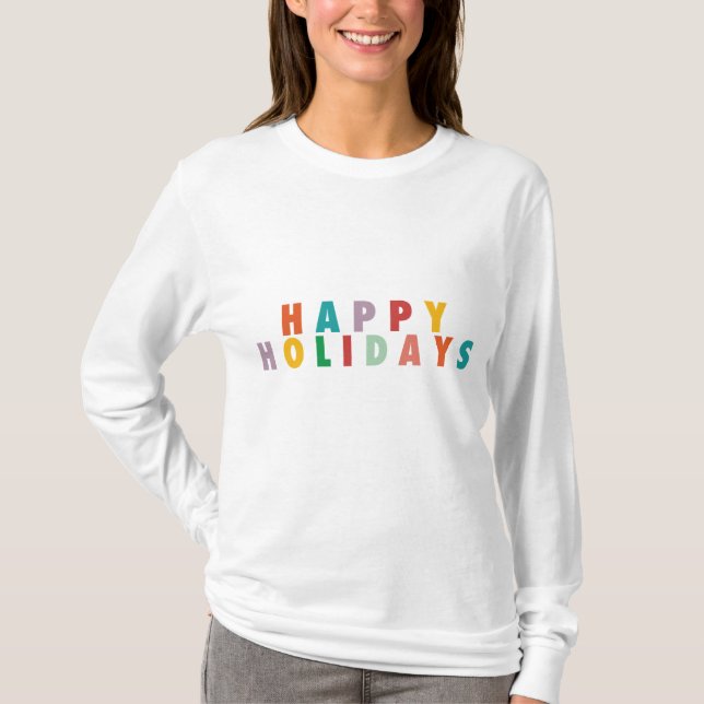 CAMISETA FELIZ AMOR JOY | NATAL COLORIDO (Frente)