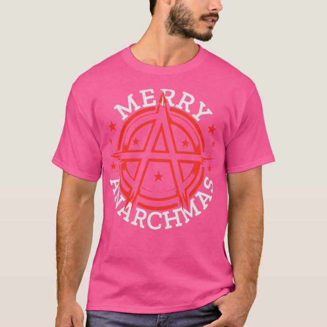Camiseta Feliz Anarquimás presente engraçado de Natal (Frente)