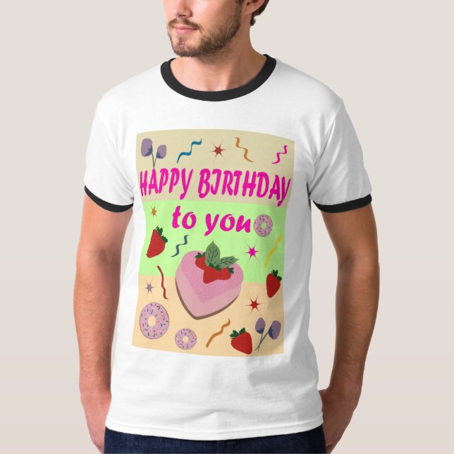 Camiseta Feliz aniversário (Frente)