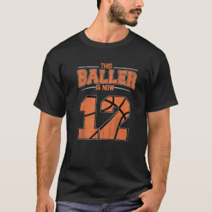 Camiseta Feliz Aniversário 12 de 12 Anos