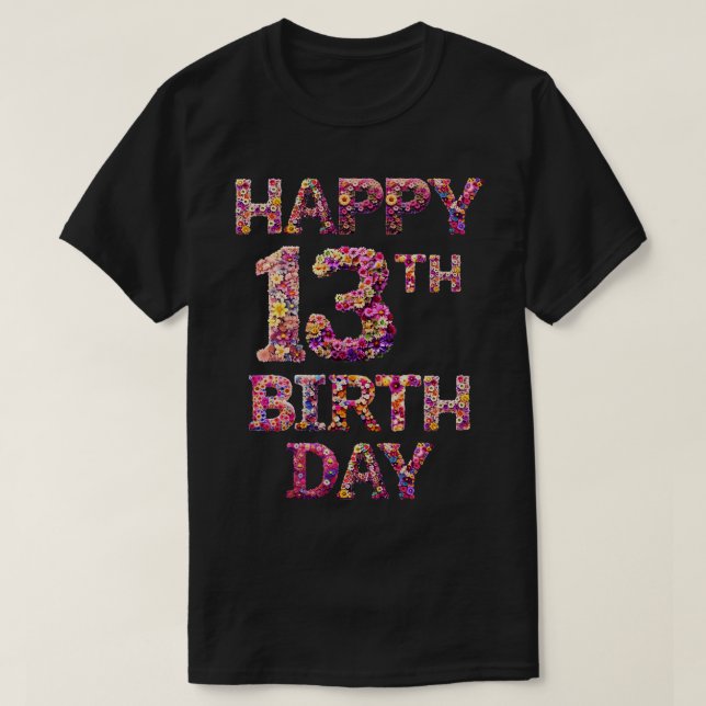 Camiseta Feliz Aniversário 13 (Frente do Design)