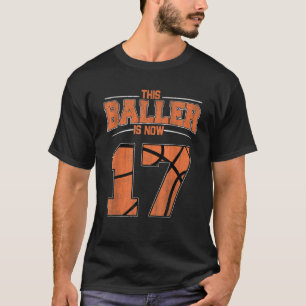 Camiseta Feliz Aniversário, 17 Anos, Garotos De Basquete Se
