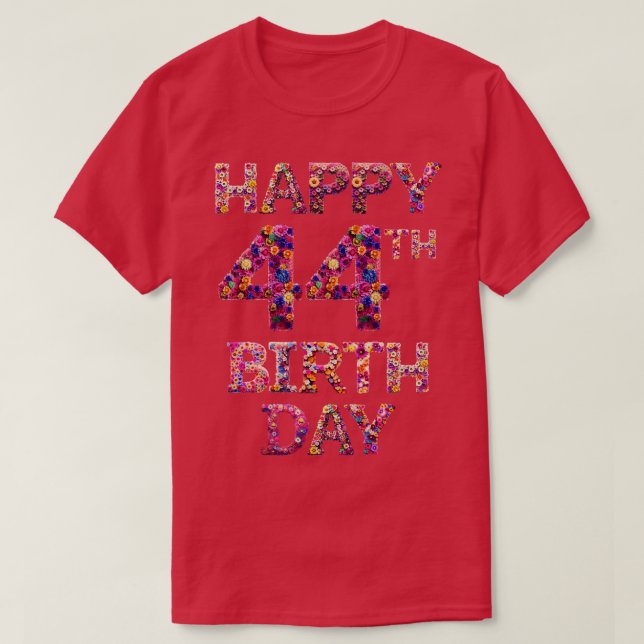 Camiseta Feliz Aniversário 44 (Frente do Design)