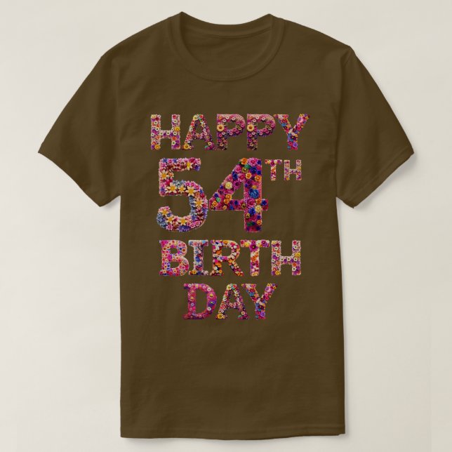 Camiseta Feliz aniversário 54 (Frente do Design)