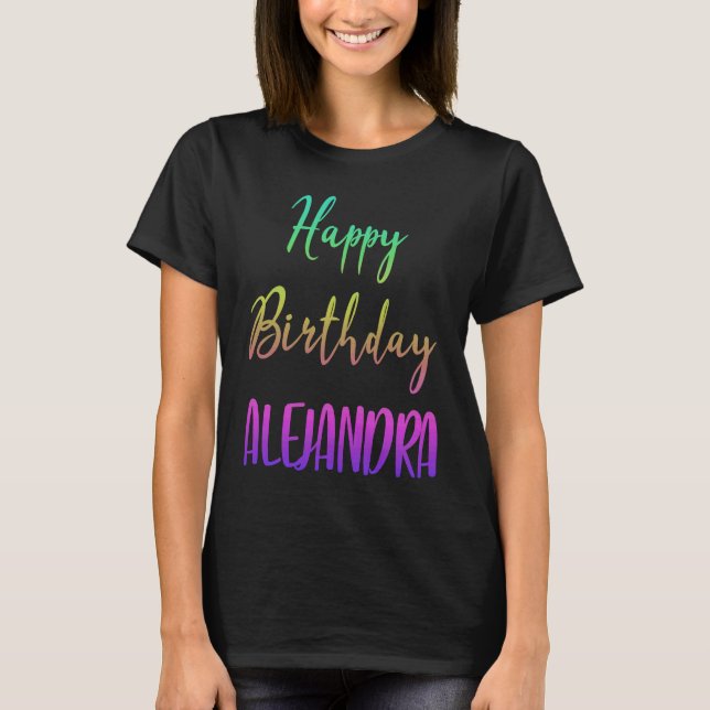 Camiseta Feliz aniversário Alejandra Idea (Frente)