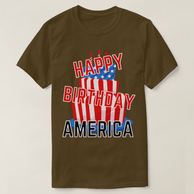 Camiseta Feliz aniversário América (Frente do Design)