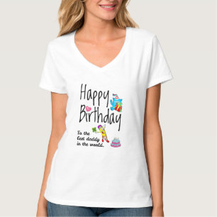 Camiseta Feliz aniversário ao melhor papai do mundo