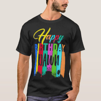 Camiseta Feliz Aniversário, Aurora Personalizada Nome Perso