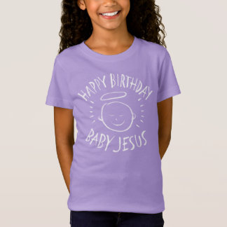 Camiseta Feliz aniversário Bebê Jesus Natal Cristão Vermelh