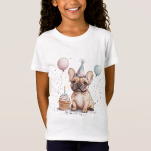 Camiseta Feliz Aniversário Bulldog Francês